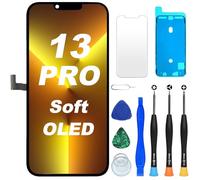 DIGI4U Écran OLED de rechange souple pour iPhone 13 Pro, 6,1" 120 Hz, écran COP non LCD, fenêtre 1:1, résolution et épaisseur, contrôle de la température, avec kit de réparation pour écran de rechange