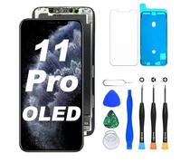 DIGI4U Écran OLED pour iPhone 11 Pro, 5,8 Pouces, écran de Remplacement FHD True Tone COF, Non LCD, avec kit de réparation, Film Protecteur et adhésif résistant à l’Eau