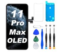 DIGI4U Écran OLED pour iPhone 11 Pro Max, écran de rechange COF Full HD True Tone, non LCD, avec kit de réparation, film protecteur d'écran et adhésif imperméable