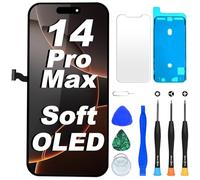 DIGI4U Écran OLED souple de rechange pour iPhone 14 Pro Max, écran COP de 6,7" non LCD, fenêtre 1:1, résolution et épaisseur, contrôle de la température, avec kit de réparation pour iPhone 14 Pro Max