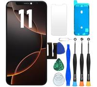 DIGI4U Ecran pour iPhone 11 LCD, Full HD, Compatible Face ID, Écran Retina 3D Touch True Tone avec Assemblage Digitizer, Kit d’Outils de Réparation et Adhésif Étanche