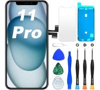 DIGI4U Ecran pour iPhone 11 Pro LCD, Compatible Face ID, Écran Retina 3D Touch True Tone avec Assemblage Digitizer, Kit d’Outils de Réparation et Adhésif Étanche