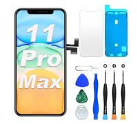 DIGI4U Ecran pour iPhone 11 Pro Max LCD, Compatible Face ID, Écran Retina 3D Touch True Tone avec Assemblage Digitizer, Kit d’Outils de Réparation et Adhésif Étanche