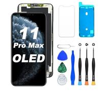 DIGI4U Écran pour iPhone 11 Pro Max OLED, 6,5 Pouces FHD COF True Tone 3D Touch, Remplacement Non LCD avec kit de réparation, Film Protecteur et Colle étanche