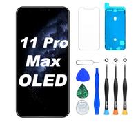 DIGI4U Écran pour iPhone 11 Pro Max OLED, 6,5 Pouces FHD COF True Tone avec Face ID & 3D Touch, écran de Remplacement avec kit de réparation Complet