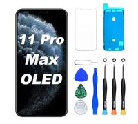 DIGI4U Écran pour iPhone 11 Pro Max OLED, 6,5 Pouces Full HD 3D Touch True Tone COF Remplacement avec Kit de Réparation, Film Protecteur et Adhésif Étanche
