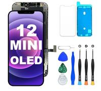 DIGI4U Écran pour iPhone 12 Mini OLED, 5,4 Pouces écran de Remplacement COF True Tone, avec écran Tactile, kit de réparation, Film Protecteur et Colle étanche