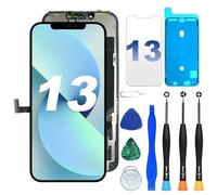 DIGI4U Écran pour iPhone 13 LCD,6,1 Pouces 3D Touch True Tone Remplacement avec Kit de Réparation, Film Protecteur et Adhésif Étanche