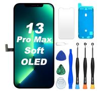 DIGI4U écran pour iPhone 13 Pro Max Display Soft OLED 120HZ 6.7 Pouces Remplacement True Tone FHD COP écran Digitizer Assembly avec Outil de réparation, Protection d'écran et Colle imperméable