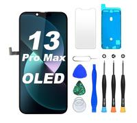 DIGI4U Ecran pour iPhone 13 Pro Max OLED, Full HD, Compatible Face ID, Écran Retina 3D Touch True Tone avec Assemblage Digitizer, Kit d’Outils de Réparation et Adhésif Étanche