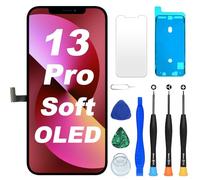 DIGI4U Ecran pour iPhone 13 Pro OLED, Full HD, Compatible Face ID, Écran Retina 3D Touch True Tone avec Assemblage Digitizer, Kit d’Outils de Réparation et Adhésif Étanche