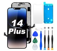 DIGI4U Écran pour iPhone 14 Plus LCD, 6,7 Pouces FHD 3D Touch Display, True Tone Face ID Écran de Remplacement avec kit de réparation (Modèles : A2632, A2885, A2886, A2887, A2896)