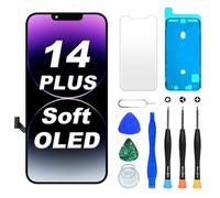 DIGI4U Écran pour iPhone 14 Plus Soft OLED, 6,7 Pouces FHD 3D Touch True Tone COP Remplacement avec Kit de Réparation, Film Protecteur et Adhésif Étanche