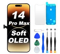 DIGI4U Écran pour iPhone 14 Pro Max Soft OLED, 6,7" FHD avec 3D Touch, True Tone, Écran de Remplacement Digitizer Assembly avec Kit de Réparation