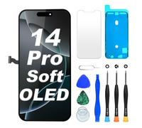 Digi4U Ecran pour iPhone 14 Pro Soft OLED, Full HD Compatible Face ID, Écran Retina 3D Touch True Tone avec Assemblage Digitizer, Kit d’Outils de Réparation et Adhésif Étanche