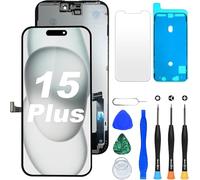 DIGI4U Écran pour iPhone 15 Plus LCD, 6.7 Pouces 3D Touch Face ID TrueTone FHD Écran pour iPhone 15 Plus Display Remplacement avec Kits de Réparation