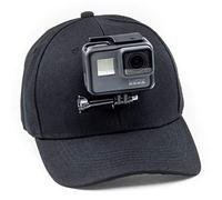 Digicharge Casquette de Baseball avec Support pour caméra d'action, Compatible avec GoPro Lit Hero Hero13 13 Max 2 Hero12 12/DJI Osmo Action 5 4 Pro / Insta360 One/Crosstour Apeman Victure Cam, Noir