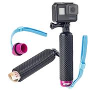 Digicharge Poignée Main Flottante pour caméra d'action GoPro Hero12 Hero11 Hero10 Max/DJI Osmo Action 3 / Insta360 One/Hero 11 Mini 10 9 8 Akaso Campark Float, Stockage Interne étanche, Violet