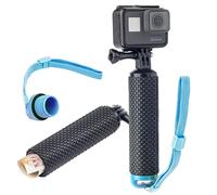 Digicharge Poignée Main Flottante pour caméra d'action GoPro Lit Hero Hero13 13 Hero12 12 Max 2/DJI Osmo Action 5 4 Pro / Insta360 One/Hero 11 Mini 10 9 8 Akaso Float, Stockage Interne étanche, Bleu