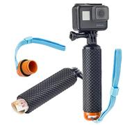 Digicharge Poignée Main Flottante pour caméra d'action GoPro Lit Hero Hero13 13 Hero12 12 Max 2/DJI Osmo Action 5 4 Pro / Insta360 One/Hero 11 Mini 10 9 8 Akaso Float, Stockage Interne étanche, Orange
