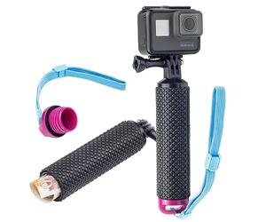 Digicharge Poignée Main Flottante pour caméra d'action GoPro Lit Hero Hero13 13 Hero12 12 Max 2/DJI Osmo Action 5 4 Pro / Insta360 One/Hero 11 Mini 10 9 8 Akaso Float, Stockage Interne étanche, Violet