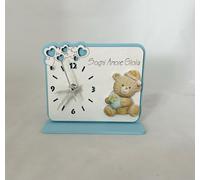 Digiglio Bomboniere Montre Baptême avec Ours Bois Bleu Ciel Rêves Amour Joie avec Boîte Emballage