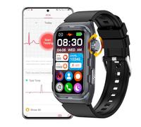 DigiKuber Montre Connectée ECG avec Pression Artérielle SpO2 BMI HRV | étanche Smartwatch avec Fréquence Cardiaque, Rappel de Message et d'appel pour Android iOS