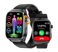 DigiKuber Montre Connectée ECG et Cadran/Réponse à l'appel, 2,04 Pouces Montre Intelligente étanche avec Pression Artérielle, SpO2, Fréquence Cardiaque, Smartwatch pour Android iOS