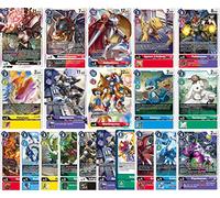 Digimon Card Game Cartes - 50 cartes Digimon différentes avec 5 cartes Holo garanties - Anglais
