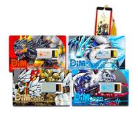 Digimon Digimon Dim Cards Lot de cartes avec cartes Vital Hero y compris Hermit in The Jungle, Nu Metal Empire, Volcanic Beat et Blizzard Fang Plus Marque-page