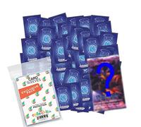 Digimon Lot de 50 cartes différentes + 1 booster Digimon + 100 pochettes Collect-it.de - Anglais