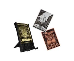 Digiplate Beetlejuice Starter Pack - 3 plaques métalliques de collection et support de téléphone, Collectibles gaming interactifs avec support de carte interchangeable, Cadeaux gaming & accessoires