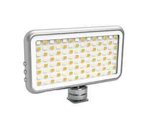 DigiPower DP-VL112 The Streamer - 112 LED Réglable sur Appareil Photo Vidéo Compact, Diffuseur Support Smartphone, Adaptateur Sabot et Support Caméra 3100K-5500K,24 Réglages de Luminosité