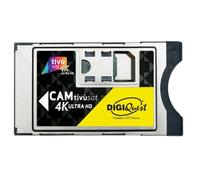 Digiquest Cam Tivùsat 4K Ultra HD - Smart TV avec carte intelligente, Noir/Gris/Jaune