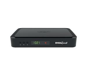 DIGIQUEST Decoder tivùsat Combo 4K Q80 | Récepteur Satellite HbbTV, Double Tuner | Fonction d'enregistrement activable | Mediaplayer, télécommande 2 en 1 | Smartcard tivùsat Incluse | Noir