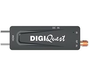 Digiquest DecoderTerrestre, XO Stick, DVB-T2, Noir - Économisez de l'énergie en utilisant l'alimentation de la télévision, télécommande 2 en 1, idéale pour TV Murale