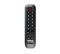 DIGIQUEST Easy Click Télécommande universelle pour tous les téléviseurs - Simple et intuitif, grandes touches, facile à utiliser, fonctions essentielles, idéal aussi pour les hôtels et les hôpitaux