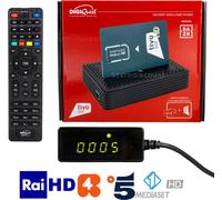Digiquest Microsat Mini HD Tivùsat Récepteur avec carte activée - Full HD HDR
