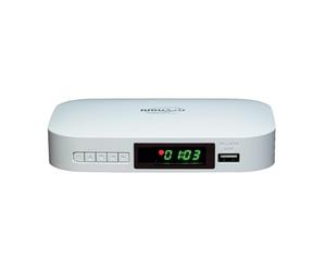 Digiquest Numérique Terrestre, XJ, DVB-T2, avec Double télécommande, Blanc