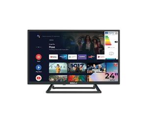 DIGIQUEST Smart TV 24", HD Ready, Android Google TV, WiFi, LCN Tivùsat, Base Centrale, Noir efficacité énergétique E]