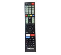 Digiquest Télécommande Compatible avec Les téléviseurs de Marque TELEFUNKEN, VESTEL et BEKO | Touches fluorescentes dédiées aux Plateformes de Streaming I déjà configurées et prêtes à l'emploi