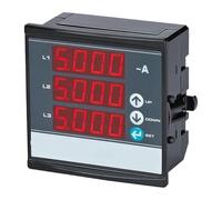 Digital 3 Phase Ammeter Slim LED Panel Meter 150-270V AC | Compact 3-phase LED ammeter, 5-300V AC, 100mA-5.5A, plug-in terminals(3CT 350A)