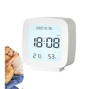 Digital Alarm Clock - Electronic Kids Clock, Bedside Clocks for Bedroom, Table Timepiece with Temperature Display, Bedside Timepiece, Portable Clocks for Seniors, Teens, School Routine and Morning Use