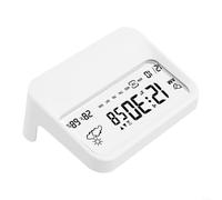 Digital Alarm Clock Visual Timer pour temp Display Digital Alarm(White) | Large LCD screen, shows pour time date pour temp, visual timer bar, easy glance monitoring, white finish