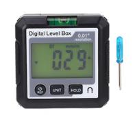 Digital Angle Finder 4x90 degrés Base magnétique Inclinomètre Boîte de niveau numérique orange avec écran LCD pour l'automobile et les machines du travail du bois (Noir et blanc)