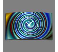 Digital Art Horloge murale design moderne pas de tic-tac DIXTIME 3DS-0315