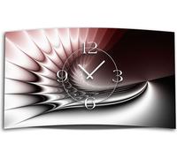 Digital Art rouge Horloge murale design moderne horloge murale silencieuse sans tic-tac DIXTIME 3D-0323