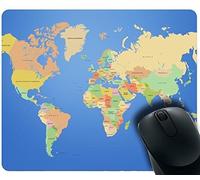 Digital Art World Map Mousepad,Rectangular Mouse Pad