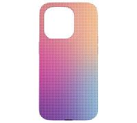 Digital Aura Gradient Pink Orange Purple Pixel Energy Design Coque pour iPhone 15 Pro