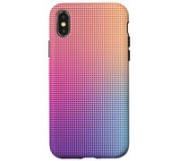Digital Aura Gradient Pink Orange Purple Pixel Energy Design Coque pour iPhone X/XS